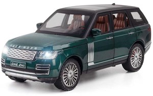 ماکت فلزی ماشین لندرور سقف شیشه ای صدادار و چراغ روشن (RANGE ROVER)