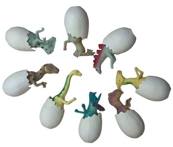 اسباب بازی فیگور دایناسور داخل تخم  پک 8 تایی