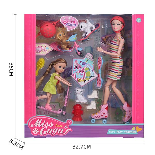 عروسک باربی مادر و دختر اسکیت سوار