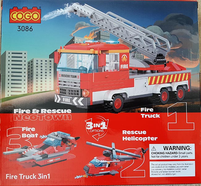 لگو آتش نشانی با سه مدل کامیون هلی کوپتر و قایق