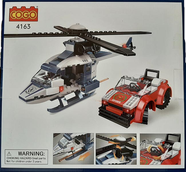 لگو هلی کوپتر پلیس و ماشین مرد عنکبوتی خارجی کد 4163