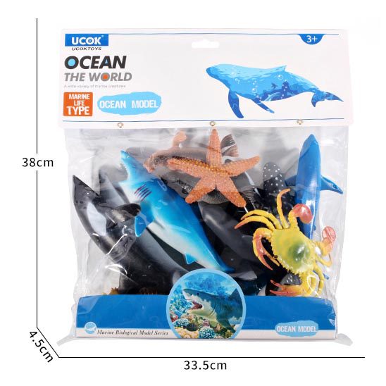 مجموعه حیوانات آبزی پلاستیکی برای کودکان