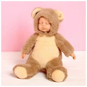 عروسک نوزاد لباس مدل خرس پولیشی 27 سانتی متر