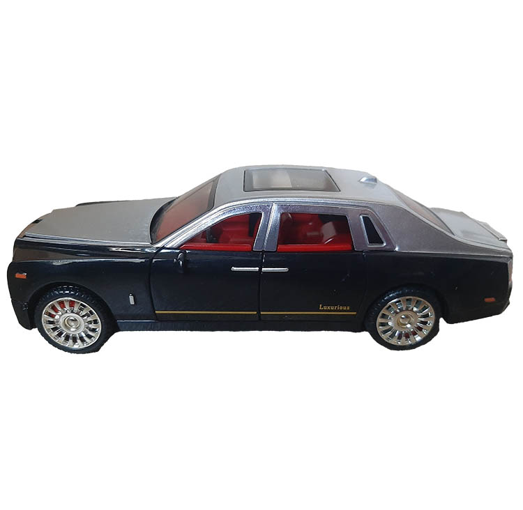 ماکت دکوری ماشین رولزرویس موزیکال و چراغدار مشکی سقف شیشه ای