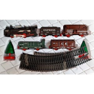 اسباب بازی قطار ریلی چراغدار باتری خور مدل قطار قدیمی